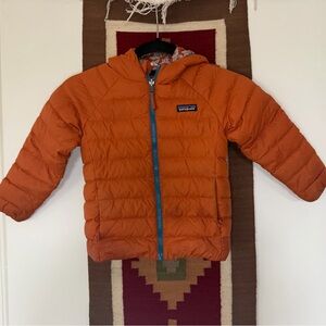 PATAGONIA BABY REVERSIBLE DOWN SWEATER HOODED JACKET INFANTS'/TODDLERS'